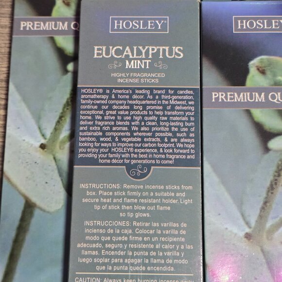Hosley 5 Pack Incense Sticks - Eucalyptus Mint – Perfect for Meditation - Picture 3 of 3